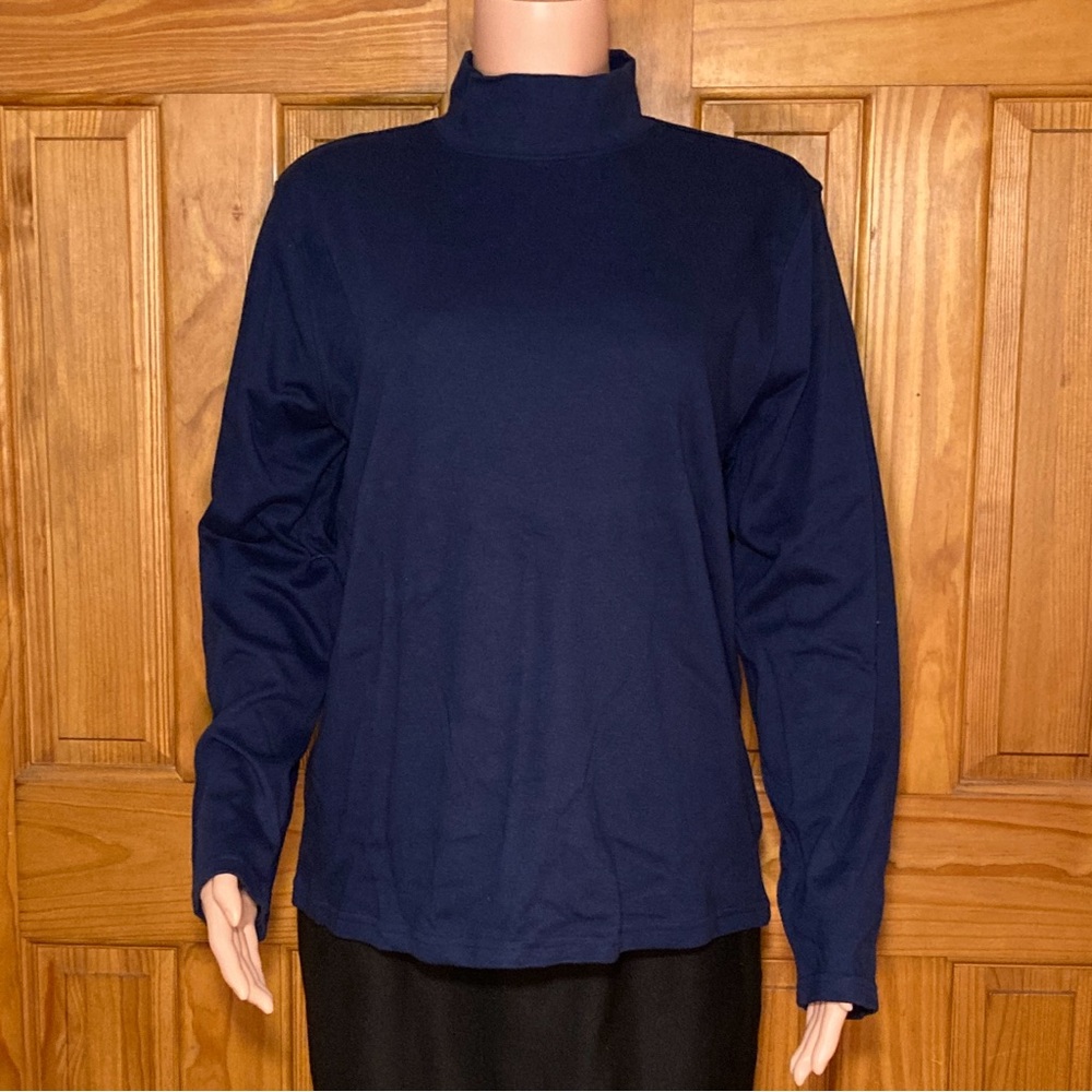 NWOT Vintage Studio Works Mock Neck Knit Top Size XL
